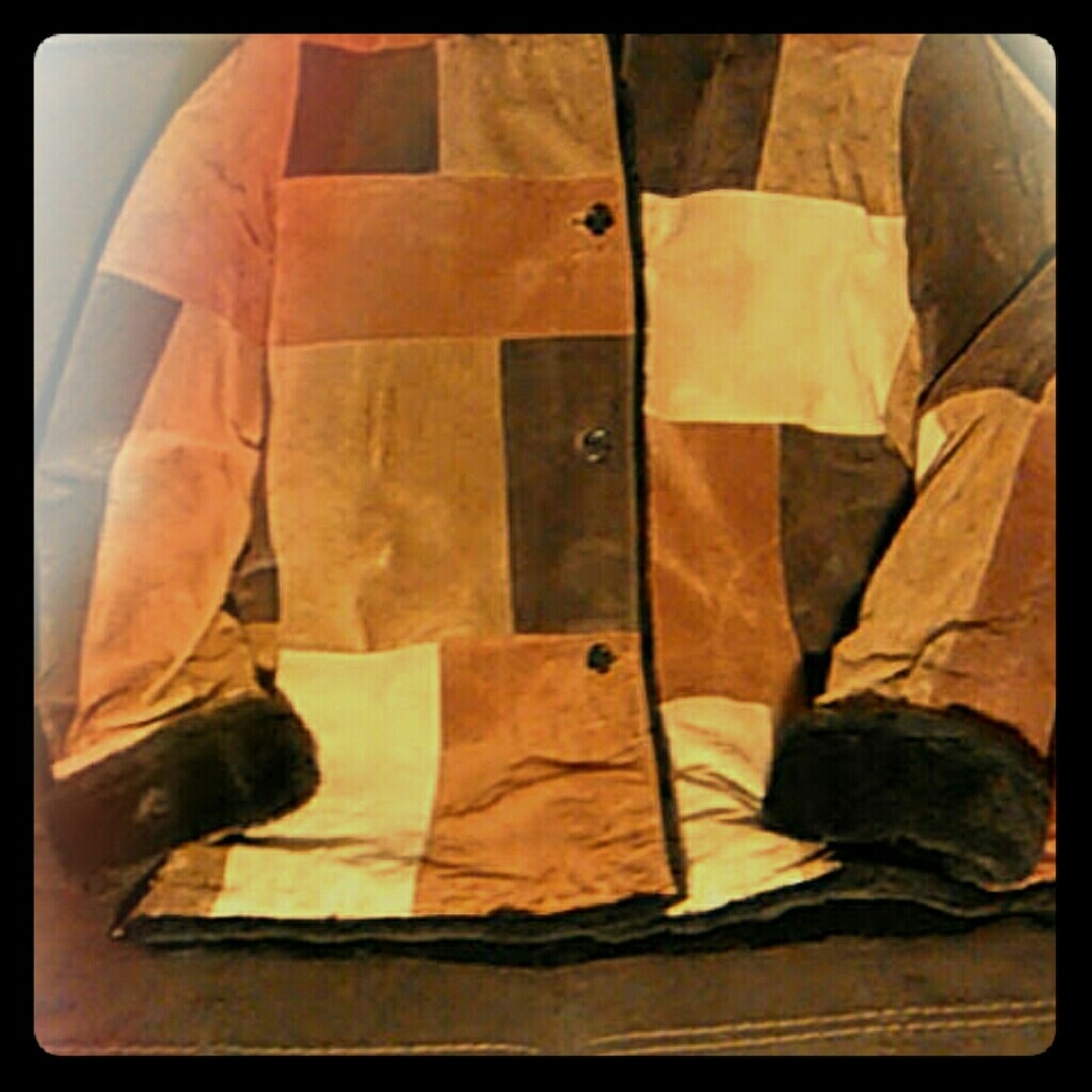 Genuine Suede Patchwork Leather Coat